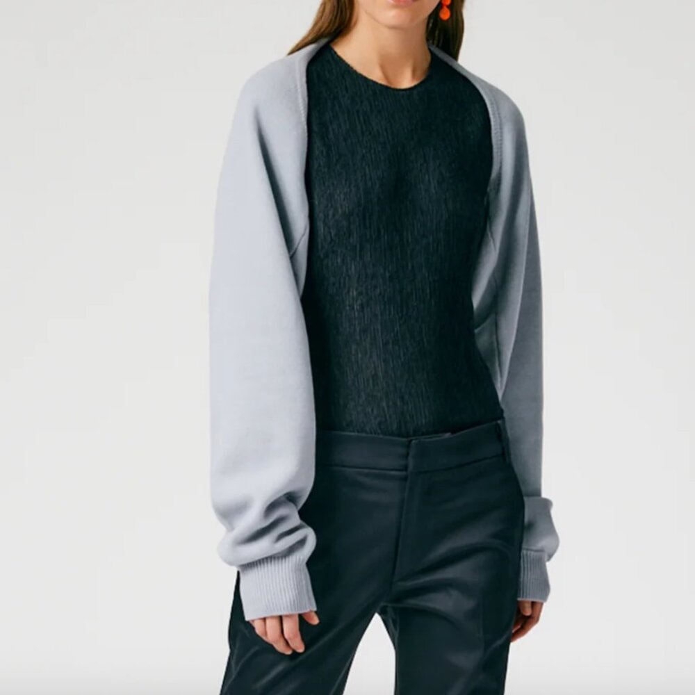 Tibi Airy Extrafine Wool Sleeve Shrug